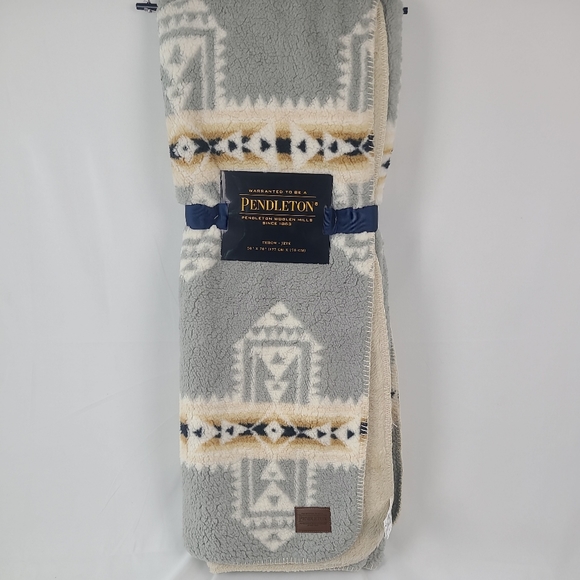 Pendleton Bedding New Pendleton Sherpa Aztec Southwest Gray Throw
